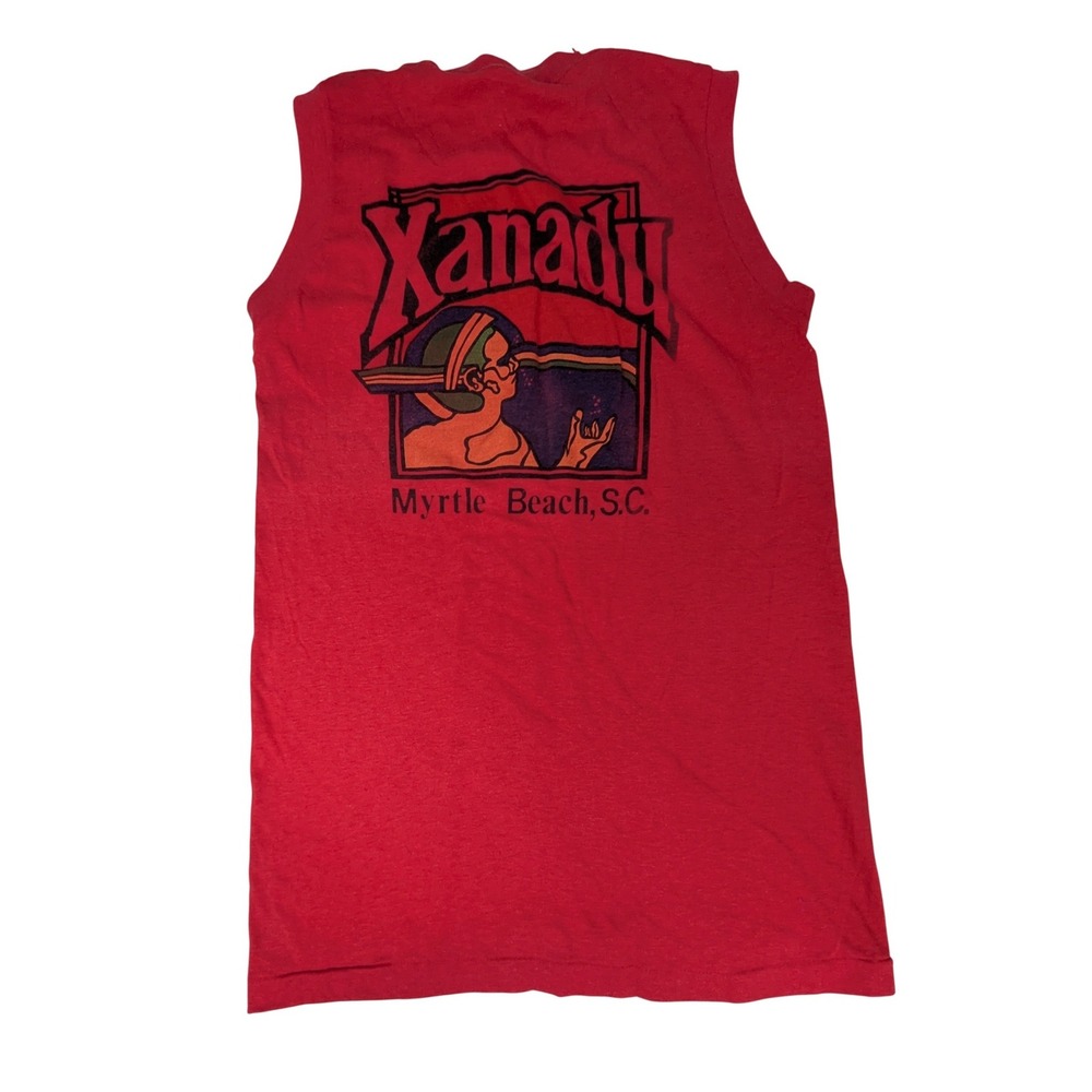 Xanadu Nightclub Myrtle Beach SC Muscle Tank Top Medium Red Sleeveless T-Shirt